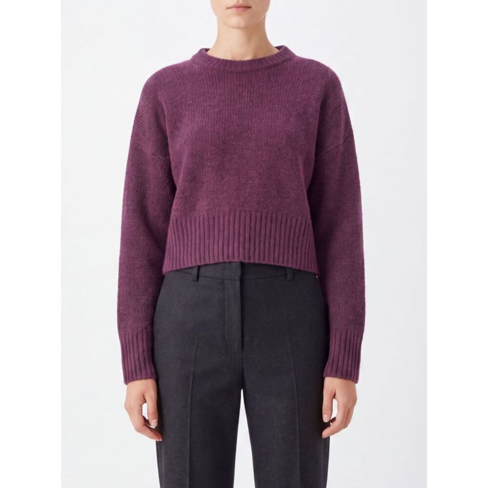 Kujten Women Kujten 100% Cashmere Crewneck Jumper With Dropped Shoulders